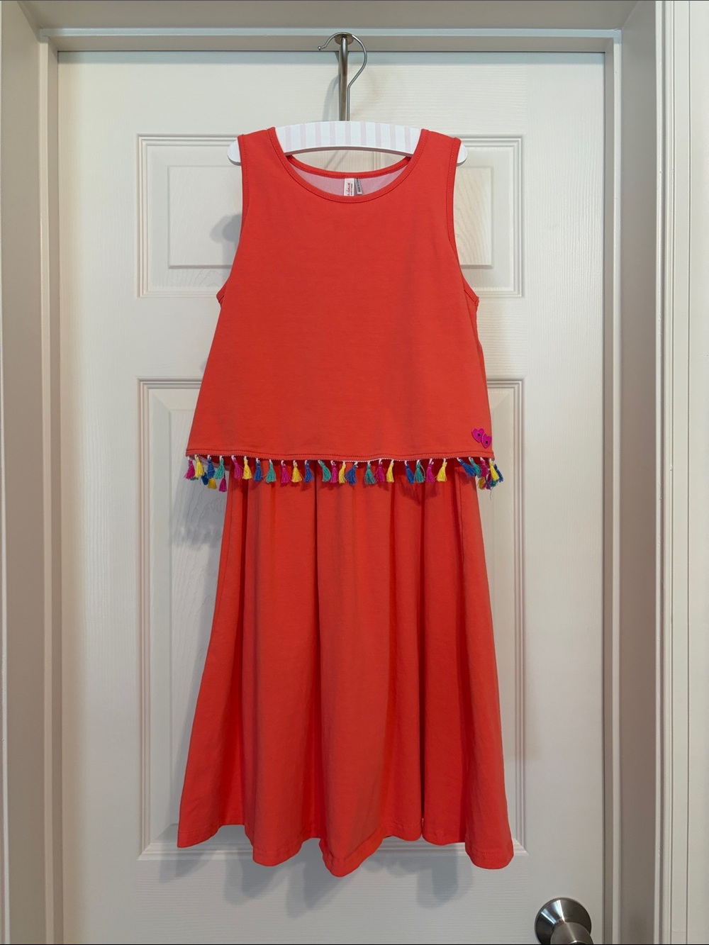 Deux par Deux coral tassel dress - Size 10